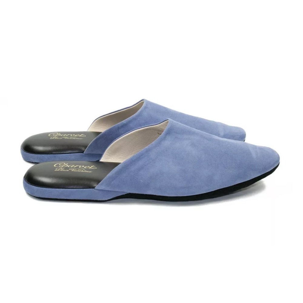 Charvet Blue Suede Mules